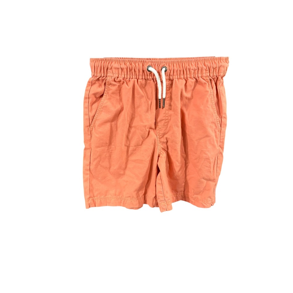 Tommy Bahama Boys Coral Orange Elastic Waist Drawstring Shorts Size M 7/8